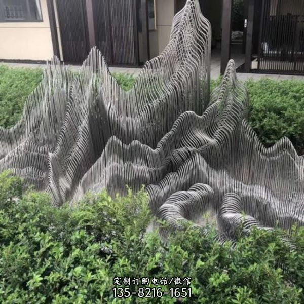  城市公園綠地不銹鋼抽象假山水景雕塑（1）