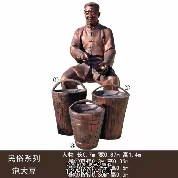 步行街?jǐn)[放純銅彩繪民俗文化（3）