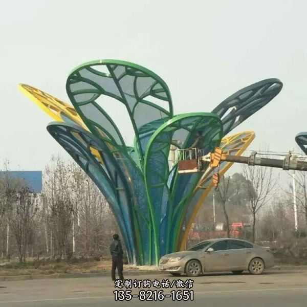 廣場大型景觀不銹鋼抽象創意雕塑（3）