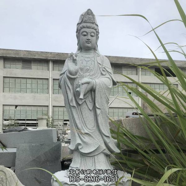 戶外廣場大型石雕觀音雕塑