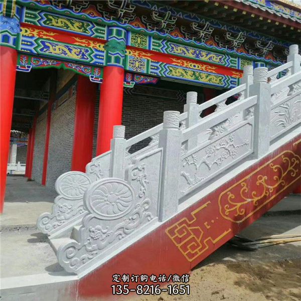 漢白玉石雕欄板公園景區拱橋裝飾擺件 （4）