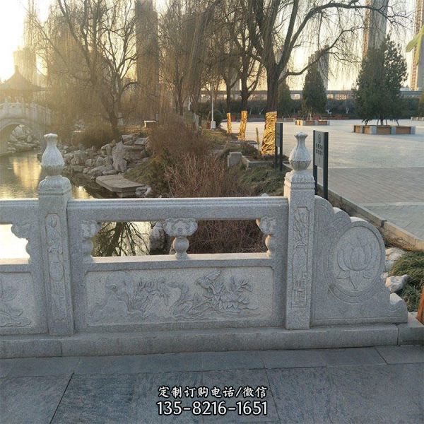 公園海邊青石欄板石材橋梁欄桿雕塑（1）