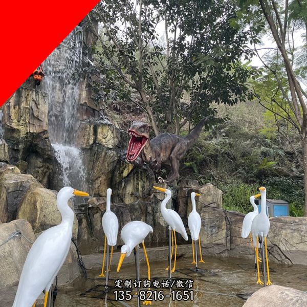 公園擺放玻璃鋼會發光動物景觀小品雕塑（8）