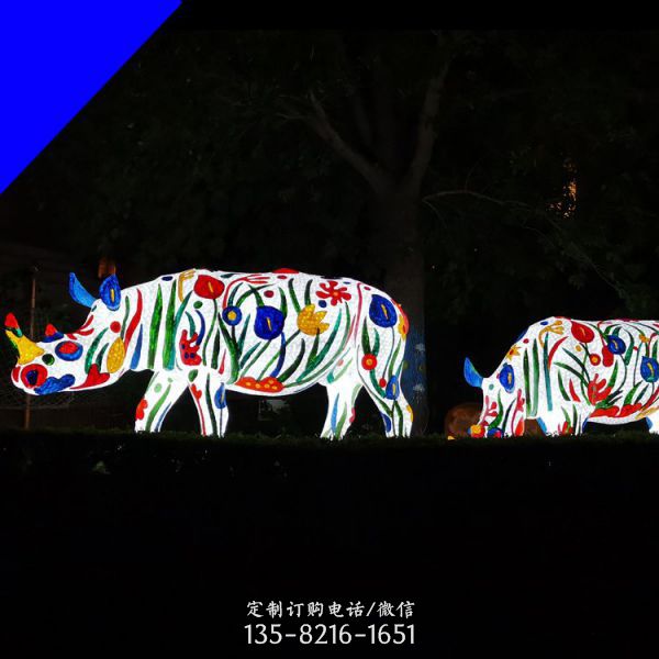 公園擺放玻璃鋼會發光動物景觀小品雕塑（4）
