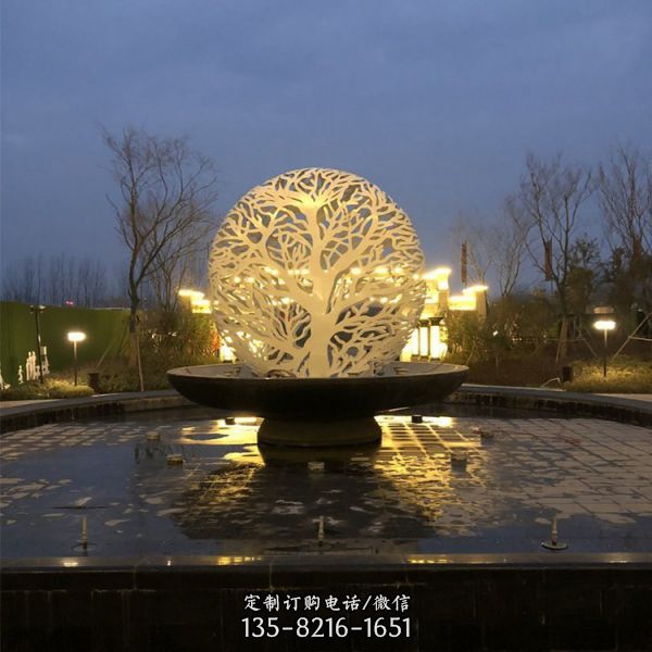 公園景觀大型城市鏤空地球儀雕塑（3）