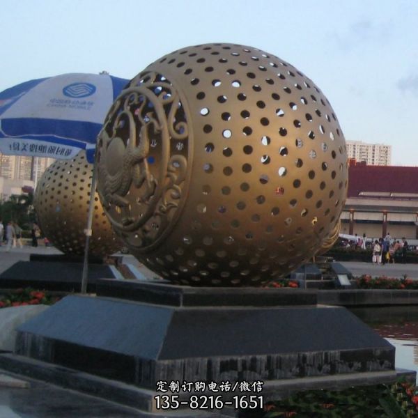 公園景觀大型城市鏤空地球儀雕塑（2）