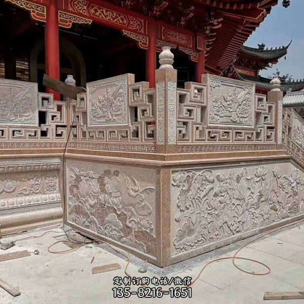 庭院大理石石雕園林景觀欄桿欄板雕塑（4）