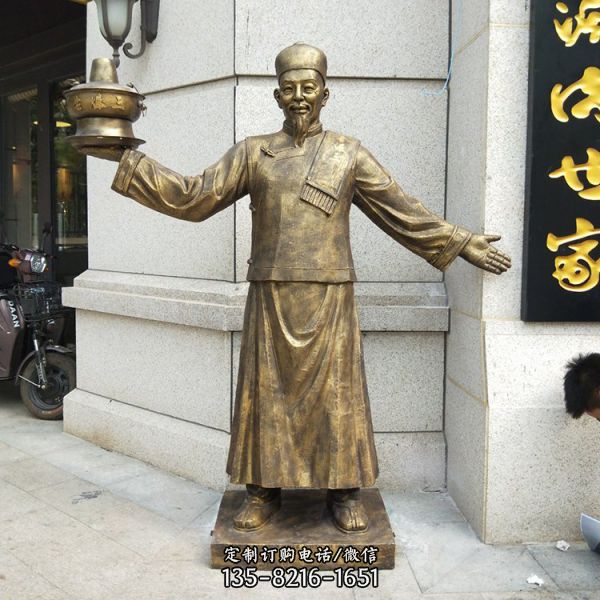 戶外民俗仿銅玻璃鋼人物雕塑（2）