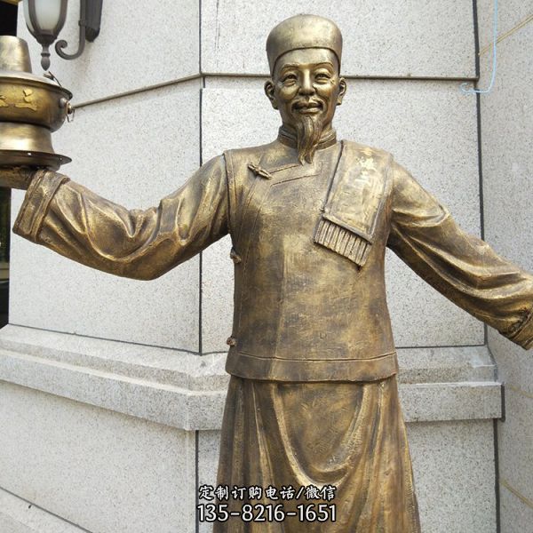 戶外民俗仿銅玻璃鋼人物雕塑（3）