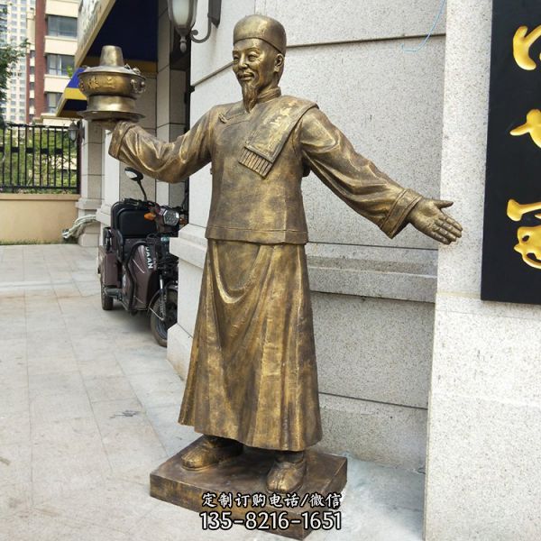 戶外民俗仿銅玻璃鋼人物雕塑（5）