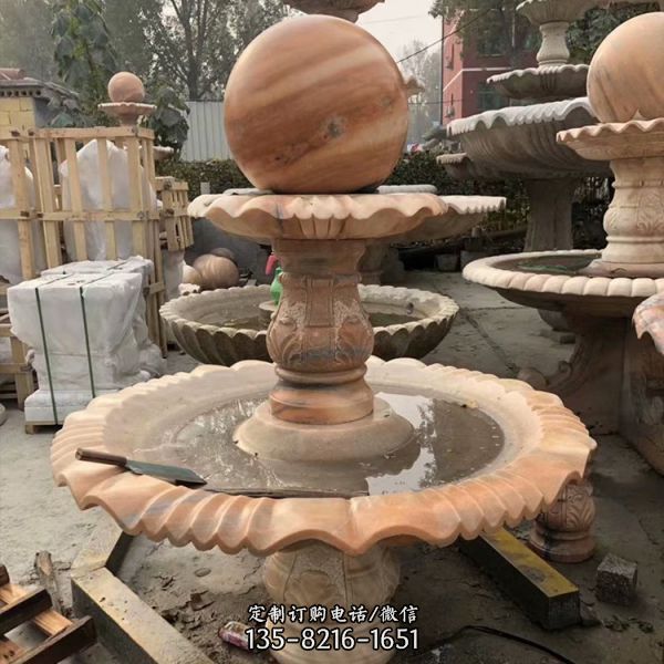 庭院戶外大型石雕裝運珠流水噴泉裝飾擺件 （4）