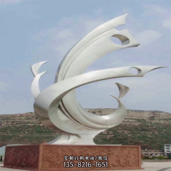 不銹鋼鏤空城市景點地標性建筑雕塑 