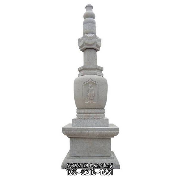 景區寺廟擺放經幢石雕石塔（3）