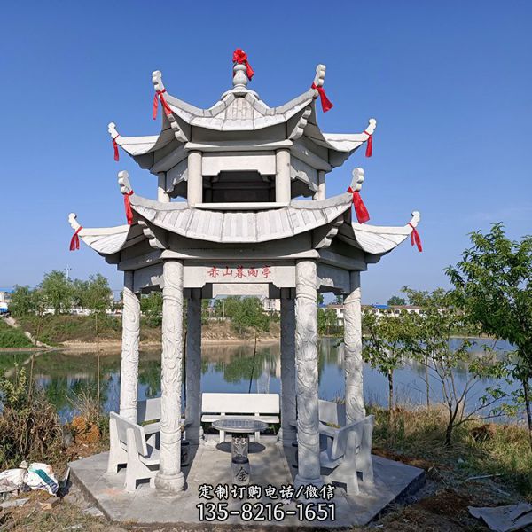 戶外公園石雕長廊 涼亭雕塑（2）