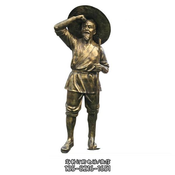 樹脂農耕文化新農村建設民俗文化人物玻璃鋼雕塑擺件（5）