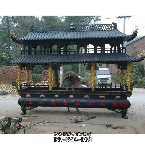 大型銅雕戶外園林景觀香爐雕塑