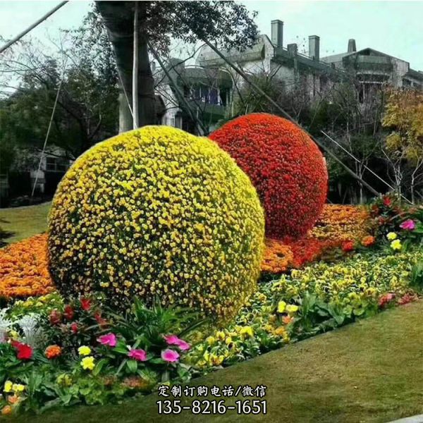 立體綠化花球 花球 景觀仿真植物雕塑（4）