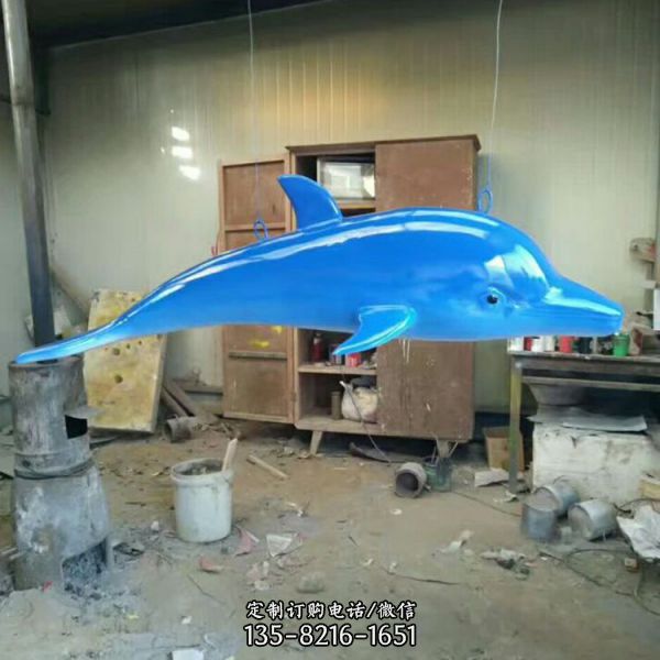 玻璃鋼樹脂海豚組合雕塑海洋館公園景觀擺件小品（3）