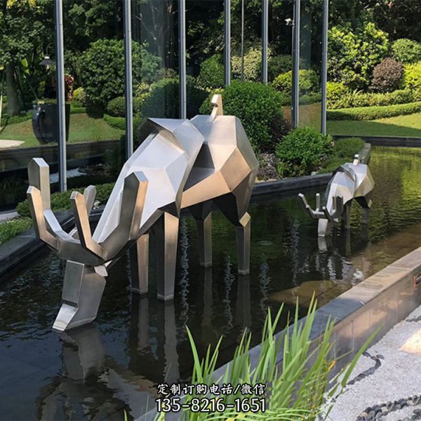 鏡面動(dòng)物擺件抽象廣場園林動(dòng)物景觀雕塑（4）
