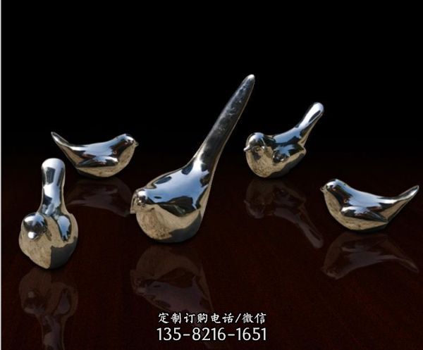  金屬不銹鋼鴿子雕塑廣場動物擺件 （4）