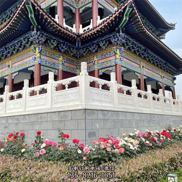 景區(qū)河道裝飾仿古漢白玉石欄桿 （1）