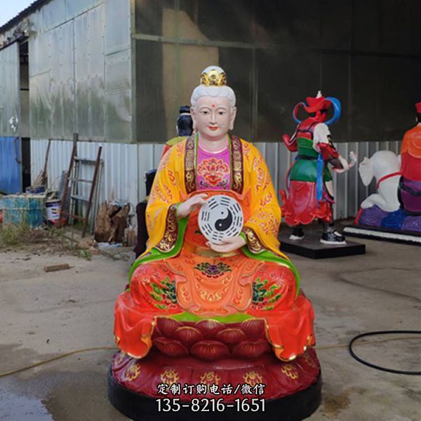 寺院擺放樹脂彩繪三宮九府道教神像雕塑（4）