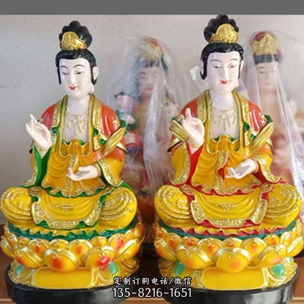 寺院擺放樹脂彩繪三宮九府道教神像雕塑（5）