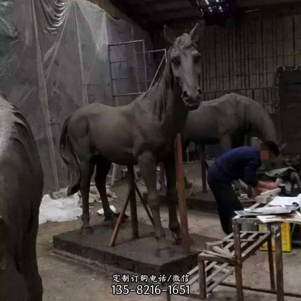 玻璃鋼抽象動物馬園林廣場景觀雕塑（2）