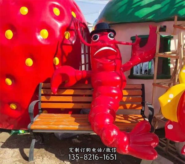 公園創意擺件玻璃鋼人物動物裝飾擺件（9）
