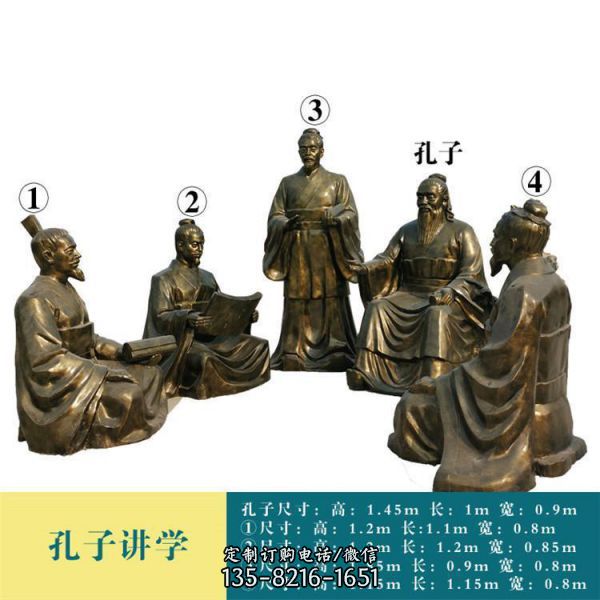名人像玻璃鋼仿銅人物雕塑（1）