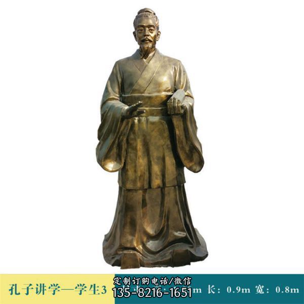 名人像玻璃鋼仿銅人物雕塑（4）