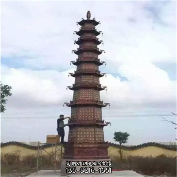 寺廟漢白玉寶塔佛塔園林景觀雕塑（5）