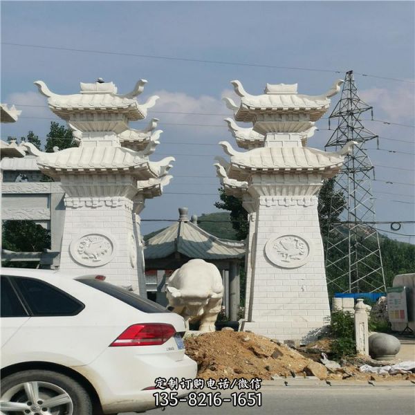 寺廟漢白玉寶塔佛塔園林景觀雕塑（2）