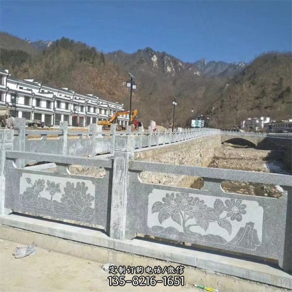 戶外景區大型浮雕蓮花河道圍欄雕塑