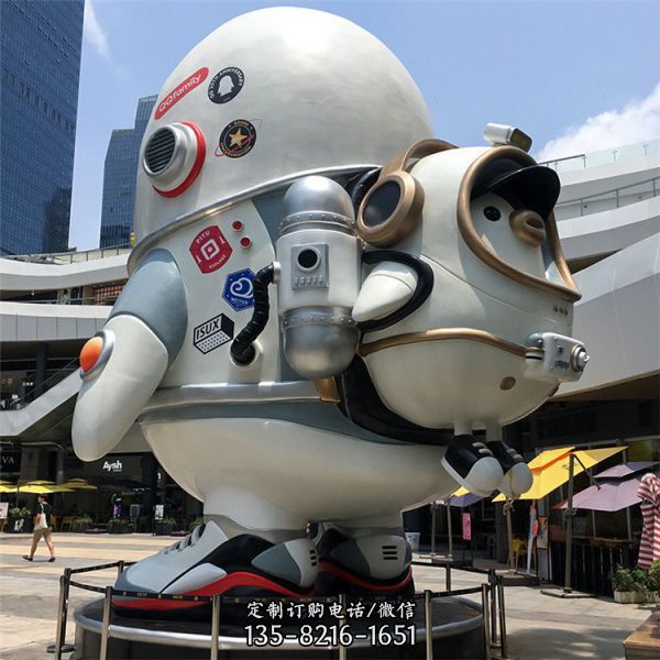 商場廣場玻璃鋼大型卡通企鵝雕塑 （2）