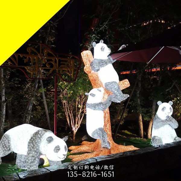 戶外公園創意不銹鋼鏤空夜晚照明景觀雕塑（7）