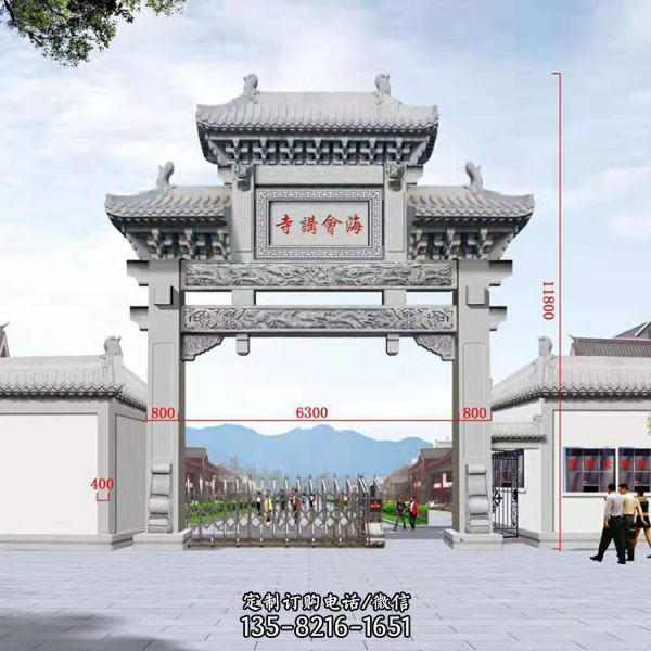 大理石石雕戶外園林景觀古建筑牌坊雕塑