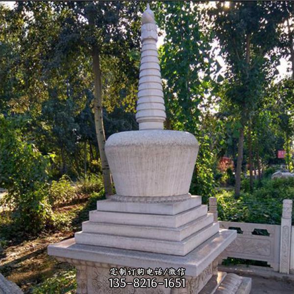 寺院古建筑大理石雕刻佛舍利石塔（5）
