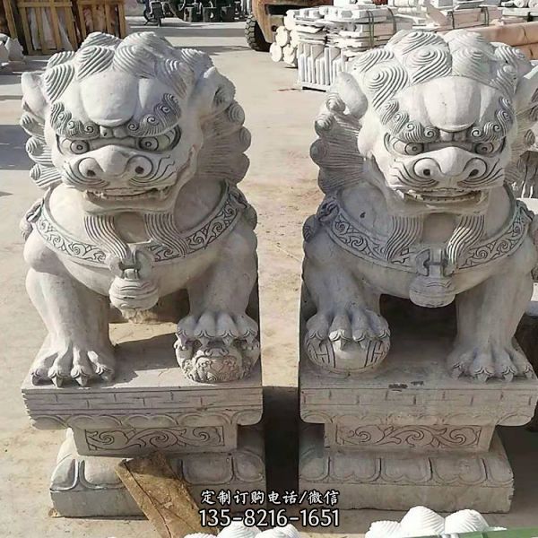  古建景區動物石雕 公園漢白玉動物雕塑（1）