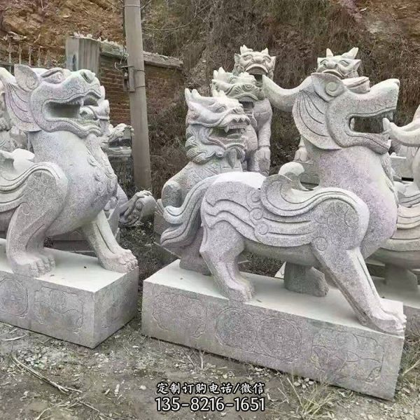  古建景區動物石雕 公園漢白玉動物雕塑（5）