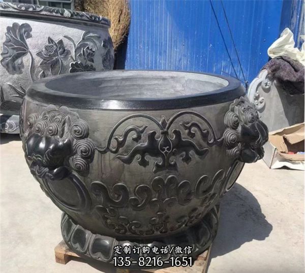 庭院仿古石雕魚缸花盆 花崗巖魚缸（2）