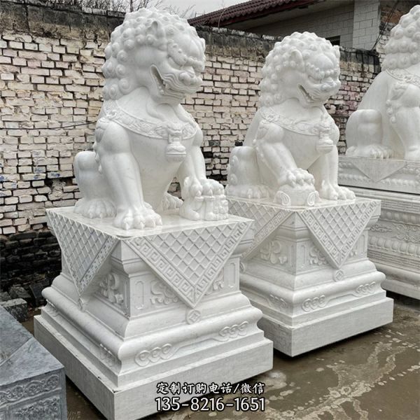 青石動物戶外裝飾石獅子雕塑（5）
