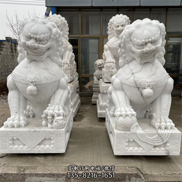 青石動物戶外裝飾石獅子雕塑（3）