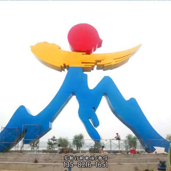 廣場(chǎng)大型不銹鋼創(chuàng)意景觀造型標(biāo)識(shí)