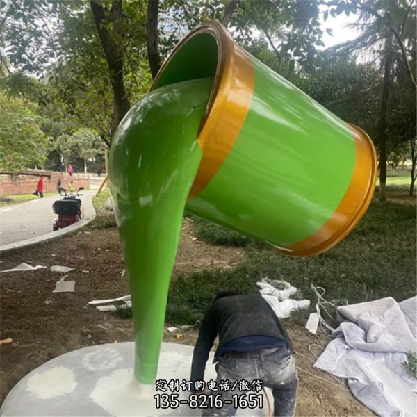 玻璃鋼戶外抽象彩繪園林景觀擺件雕塑（5）