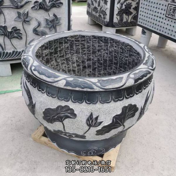 石雕仿古別墅園林養魚荷花缸花盆（1）