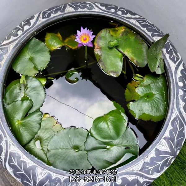 石雕仿古別墅園林養魚荷花缸花盆（2）