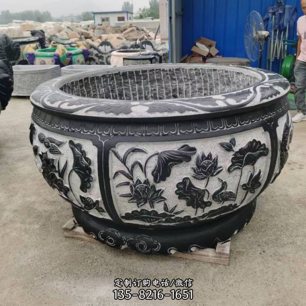 石雕仿古別墅園林養魚荷花缸花盆（5）
