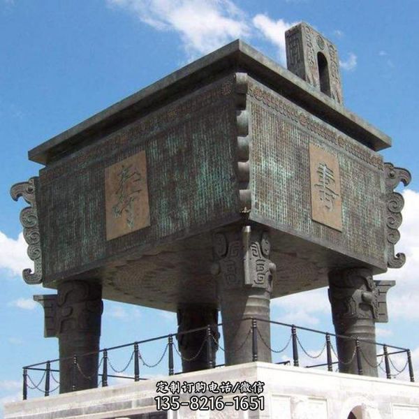景區寺院擺放青銅鼎銅圓鼎（4）