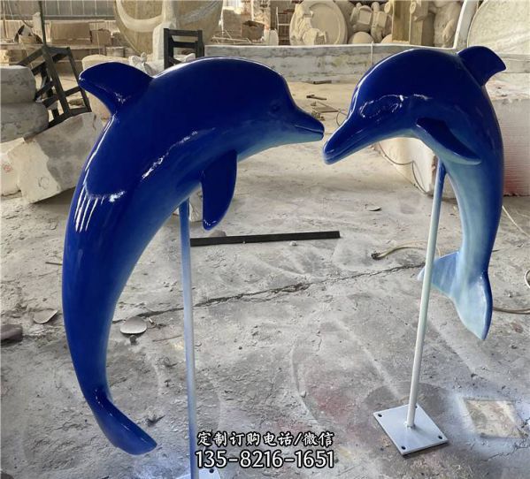 玻璃鋼海底動物海豚模型雕塑擺件（1）